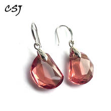 CSJ New Diaspore Zultanite Earrings 925 Sterling Silver Big Size Stone Color changes Fine Jewelry For Lady Woman Party Gift,box 2024 - buy cheap
