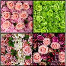 40x60cm Silk Rose Flower colorful Artificial Flower for Wedding Decoration Flower Wall Romantic Wedding Backdrop decoration 2024 - buy cheap