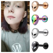 2-4Pcs Alien Ear Cartilage Tragus Helix Stud Ear Piercing Surgical  Steel Labret Lip Ring Monroe Studs Women Body Jewelry 16G 2024 - buy cheap
