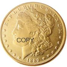 Позолоченные копировальные монеты 1889cc с изображением Моргана 2024 - купить недорого