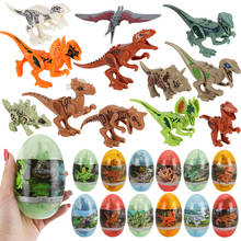Brinquedo de blocos de construção jurassic world, figuras de ovos, dinossauros, rex, montar, brinquedo infantil, brinquedo engraçado 2024 - compre barato