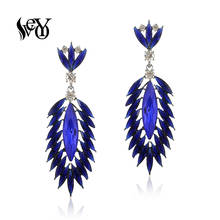 VEYO Hollow out Geometry Crystal Drop Earrings for Women Trendy ZA Dangle Earrings New Gift Fashion Jewelry 2024 - buy cheap