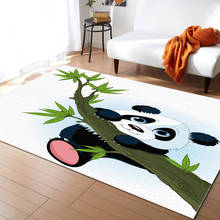 Animal Cute Panda Bamboo Cartoon Carpets for Living Room Children's Room Carpet Bedroom Bedside Blanket Kitchen Doormat 2024 - buy cheap