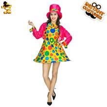 Костюм клоуна для цветная женская обувь Спортивное платье с защитой от повреждений и кольцом для взрослых женщин сценический костюм наряд для косплея на Хэллоуин 2024 - купить недорого