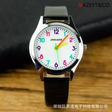 Новые цветные цифровые детские часы с ремешком, кварцевые часы с ранним временем 2024 - купить недорого
