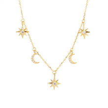 Stars And Moon 925 Sterling Silver Women's Necklace Fashion Jewelry Birthday Anniversary Gift 2024 - buy cheap