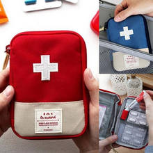 Kit de primeiros socorros portátil, bolsa para viagem, viagem, kit de primeiros socorros, sacos para casa, caixa médica pequena, pílula de emergência, 1 peça capa nova 2024 - compre barato