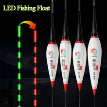 Электронный поплавок для рыбалки, светодиодный поплавок с автоматическим напоминанием светильник сигнализатор укуса крючка, светящийся ночной рыболовный буй 2024 - купить недорого