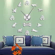 Cocker Spaniels Mirror Effect Wall Stickers Large DIY Wall Clock Dog Pet Owners Home Decor Cockers Wall Art Hanging Wall Watch 2024 - buy cheap