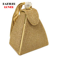 Women Luxury Diamond Bag Clutch Evening Bags Wedding Handbags Pyramid Crystal Dazzling Fashion 2020 Designer Party for Female 2024 - compre barato