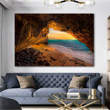 Pintura em tela sem moldura reliabli art, pôsteres de arte para mar, praia, pedra, paisagem, arte para a parede da sala, decoração moderna 2024 - compre barato