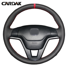 CARDAK Artificial Leather Red Marker Hand-stitched Car Steering Wheel Cover For Honda CRV CR-V 2007 2008 2009 2010 2011 2024 - buy cheap