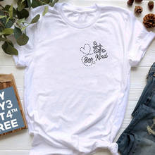 Camiseta feminina com bolso tipo abelha, camiseta de algodão puro para mulheres, estética, moda urbana, tendência, dropshipping 2024 - compre barato