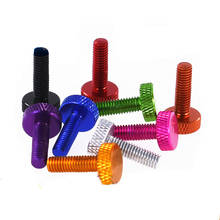 2pcs M6 aluminum alloy pineapple grain knurled hand screws high head big flat headel handle screw color bolts 20mm length 2024 - buy cheap