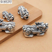 100% 3D 999 Silver Ruyi Pixiu Beads Vintage Silver Good Luck  Bead Fengshui Wealth Pixiu Beads DIY Bracelet Lucky Beast Bead 2024 - buy cheap