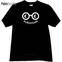 cotton men tshirt fashion top tees Eurovision Funny t-shirt in black man summer brand bigger size t-shirt 2024 - buy cheap