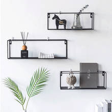 Wall Hanging Storage Rack Simple Wrought Iron Grid Wall Shelf Nordic Home Wall Hanging Hooks Storage Rack Holders 2024 - buy cheap
