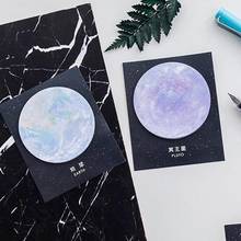 Round Sticky Notes Hot Sale Planet Earth Pluto Moon Mini Memo Pad  DIY Album Scrapbooking Seal Sticker Stationery Gift 2024 - buy cheap