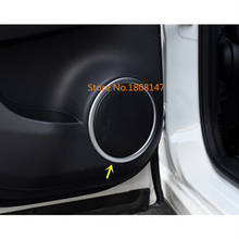 Автомобильный детектор stick ABS Хромированная Внутренняя дверь аудио говорящий динамик звуковое кольцо лампа отделка 4 шт для Nissan Qashqai j11 2016 2017 2018 2024 - купить недорого