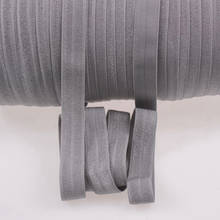 "5/8" 50 jardas para elástico dobrável sólido #012-prata, faixa elástica de alta qualidade 2024 - compre barato