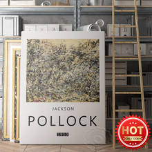Pintura abstrata da lona de jackson pollock, poster do museu da exposição de jackson, poster da decoração da arte do vintage de pollock, presente 2024 - compre barato