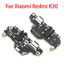 Conector de puerto de carga USB para Xiaomi Redmi K30, Cable flexible con micrófono, 20 unids/lote 2024 - compra barato