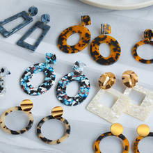 Korean Acrylic Drop Earrings for Women 2020 Fashion Geometric Leopard Dangle Earrings Resin Earrings Female Earings Jewelry 2024 - buy cheap