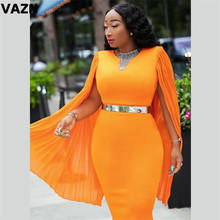 VAZN New Fashion 2020 Autumn Office Lady Waistband A-line Dress Vocation Elegant Casual Vestido Vintage Solid O-neck Chic Dress 2024 - buy cheap