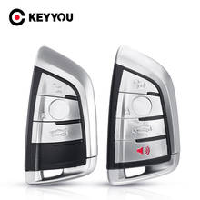KEYYOU-carcasa de repuesto para llave de coche, cubierta de mando a distancia para BMW 1, 2, 7 Series, X1, X5, X6, X5M, X6M, clase F, 3/4BTN 2024 - compra barato