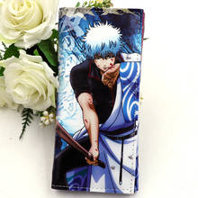 Carteira de couro masculina gintama anime sakata gintoki bolsa de mão com porta cartão 2024 - compre barato