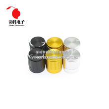 Potenciómetro de aleación de aluminio para control de volumen, botón de rotación de 13x17mm, 15x17mm, color negro y plateado, 10 unidades 2024 - compra barato