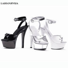 LAIJIANJINXIA New Sexy 15 CM High-Heeled Sandals Fashion Nightclub Shoes Pole Dancing Shoes Model High Heels Women's Shoes 2024 - buy cheap