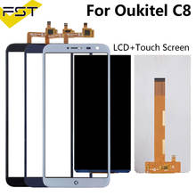 100% Tested For Oukitel C8 LCD Display+Touch Screen Screen Digitizer Repair Parts+Tools +Adhesive LCD Glass Panel for C8 2024 - buy cheap
