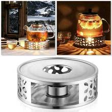 Tea Warmer Household Tea Stand Candle Base Hollow Out Stainless Steel Heater Stand for Teapot Cups 2024 - buy cheap