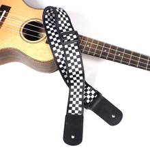 Electric Guitar Strap Black White Plaid Acoustic Guitar Shoulder Strap Ukulele Bass Straps Belt Guitar Accessories 2024 - buy cheap