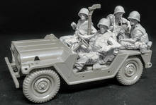 1/35 soldados dos eua (5 figuras sem carro) resina figura construção kit 2024 - compre barato