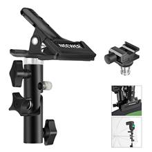 Neewer photo studio suporte de braçadeira de metal resistente e adaptador de sapato frio para fixação refletor ou montagem flash speedlite 2024 - compre barato