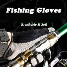 Guantes de pesca antideslizantes, transpirables, a prueba de viento, resistentes al agua, cuero de dedo completo, duraderos, equipo de ciclismo al aire libre, Fitness 2024 - compra barato