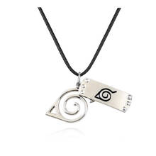 Anime Pendant Necklace Double Bands Konoha Sign Men Women For Fans Gift Statement Necklaces Drop Shipping 2024 - buy cheap