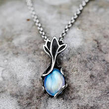 Изысканное ожерелье с подвеской из натурального синего камня, Очаровательное ожерелье в стиле ретро, Женский чокер, аксессуары, Модная бижутерия для вечерние, подарок 2024 - купить недорого