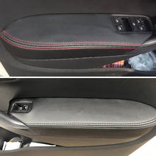 Only Hatchback Leather Door Panel Cover For VW Polo 2011 2012 2013 2014 2015 2016 Interior Door Armrest Panel Cover Sticker Trim 2024 - buy cheap