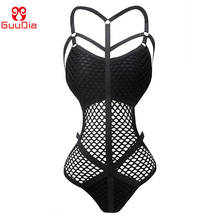 GUUDIA Naugthy Sexy Teddy Lingerie Bodysuit Sexy Lingeries Babydoll Underwear One Piece Mini Bodysuits Bralette Strap SnapCrotch 2024 - buy cheap