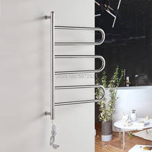 Aquecedor de toalhas rotativo para parede, rack elétrico de aço inoxidável 304 para roupas/toalhas de banheiro 2024 - compre barato