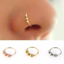 Fashion Retro Round Beads Nose Ring Eyebrow Cartilage Tragus Septum Helix Lip Ear Cuff Nostril Hoop Body Piercing Jewelry 2024 - buy cheap