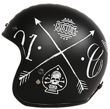 Punk Skull Fiberglass Motorcycle Helmet Vintage Scooter Open Face Helmet 3/4 Moto Casco Light Weight Capacete 2024 - buy cheap