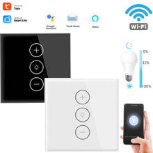10A Tuya EU Smart WiFi Wall Touch Infinite Dimming Switch Glass Panel Wireless Voice Control Switch Work With Alexa Google Home 2024 - buy cheap