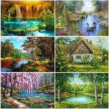 DIY Scenic 5D Diamond Painting Full Round Drill Resin Landscape Diamond Embroidery Cross Stitch Mosaic Kits Home Decor Wall Art 2024 - buy cheap