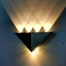 Triângulo nórdico lâmpada de parede ao ar livre interior up alumínio moderno 4 leds luz parede para casa escadas barra quarto cabeceira decoração iluminação 2024 - compre barato