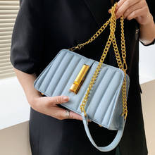 Embroidery thread PU Leather Small Flap Crossbody Bags 2021 Women Brand Luxury Lady Fashion Chain Shoulder Handbags and Purses 2024 - buy cheap