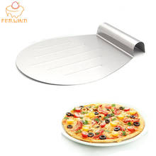 Utensílios para cozinha de pizza, pá em aço inoxidável com transferência do raspador, bandeja para bolo e pão, ferramentas de cozimento 176 2024 - compre barato